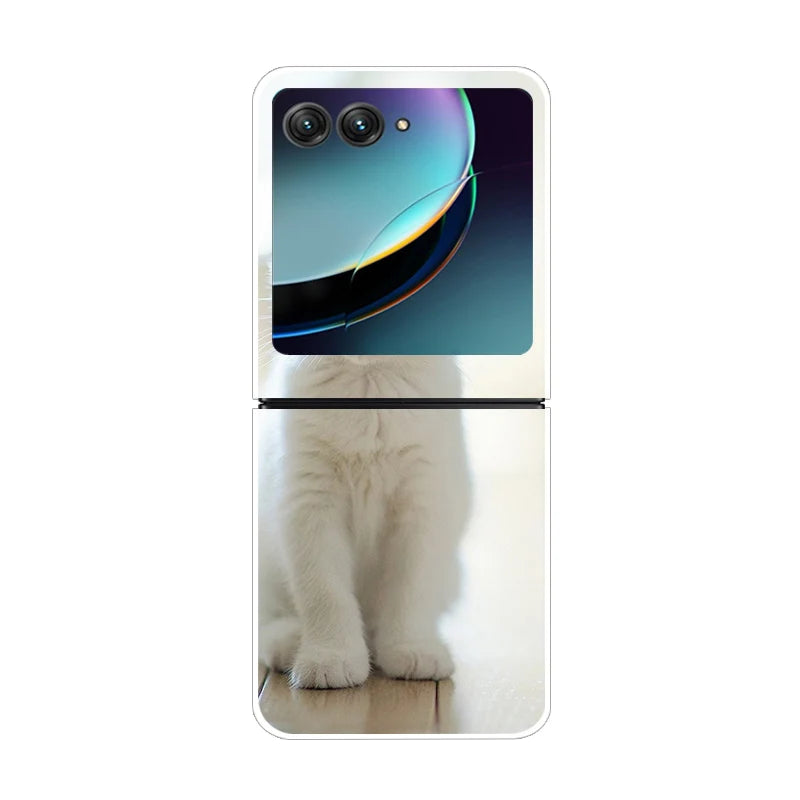 For Motorola Razr 50 Ultra Case Cute Transparent PC Hard Case Back Cover For Moto Razr 50 Ultra Phone Coque 50Ultra Plus Capa