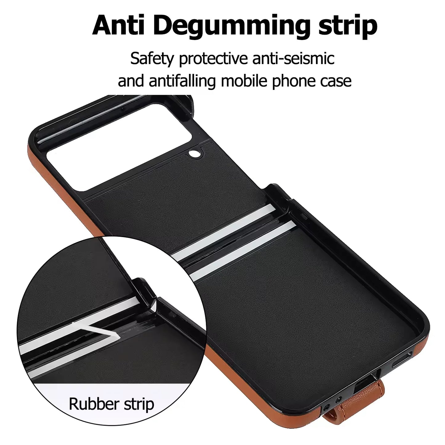 Leather Wristband Phone Case for Samsung Galaxy Z Flip 5 4 5G Flip5 Zflip 6 Wrist Strap Thin Skin Feeling Shockproof Stand Cover
