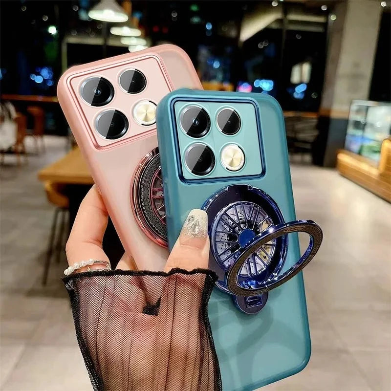 Luxury 3D Gyroscopic Magnetic Stand Case For Moto Edge 70 Fusion+ 60 50 Ultra Pro NEO G67 G77 G17 G86 G56 G66Y/J G06 Power Cover