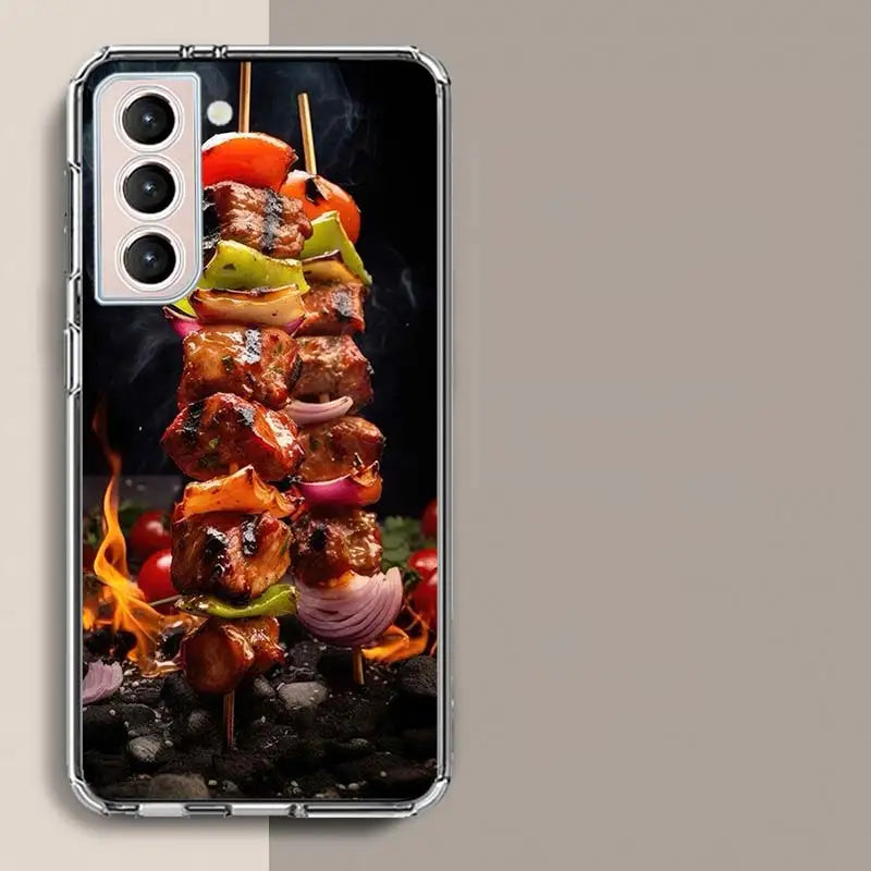 Barbecue and Grilled Meat BBQ Phone Case for Samsung A16 A17 A26 A36 A56 A57 A55 A54 A37 A15 A25 A35 A14 A24 A34 Galaxy Note 20