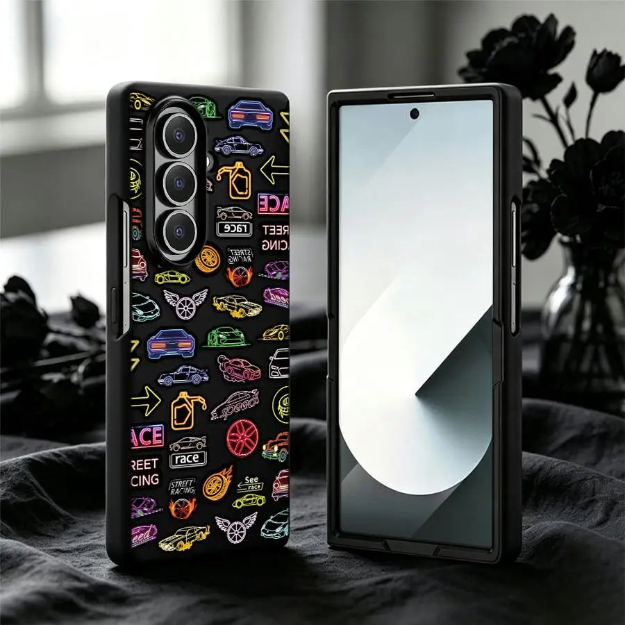 Back Phone Cover Case for Samsung Galaxy Z Fold 8 ZFold5 ZFold6 Z Fold 7 6 5 4 3 ZFold3 ZFold4 ZFold7 Car Sticker Set