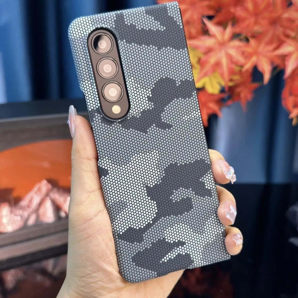 For Samsung Galaxy Z Fold 7 Case Hard PC carbon fiber camouflage Protective Back Cover Case For Z Fold 7 6 5 4 3 Se Phone Shell