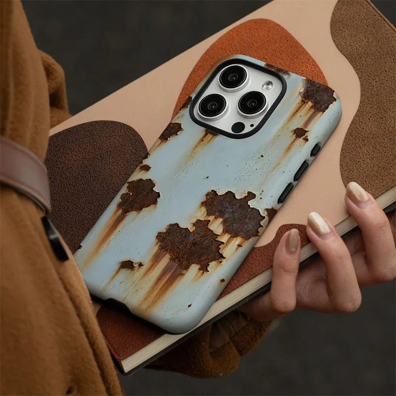 Ins Broken Rust Wind Case For Samsung S25 S24 S23 S22 S21 Plus Ultra S24 S20 FE A16 15 26 A36 A56 2 IN 1 Film shell Phone Cover