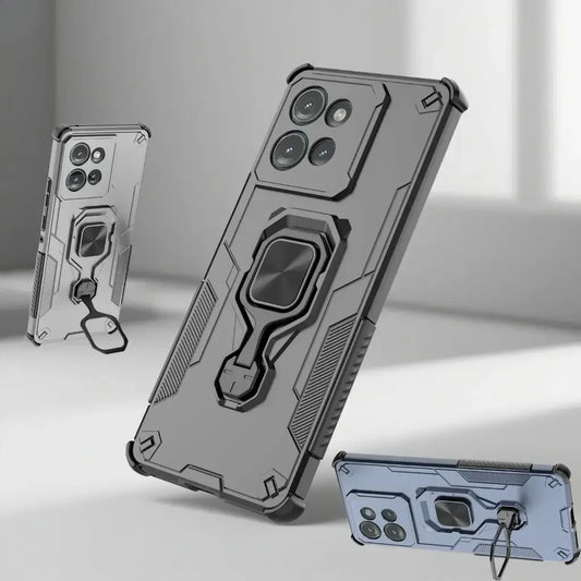 Metal Bracket Case For Motorola Edge 60 Pro 60 Fusion 60 STYLUS Phone Case With Holder Protective Cover Bumper Fundas Coque