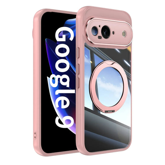 Trendy 360 Degrees Magnetic Rotating Bracket Phone Case for Google Pixel 10 9 8 Pro XL 8A 9A Drop Proof Protective Mobile Cover