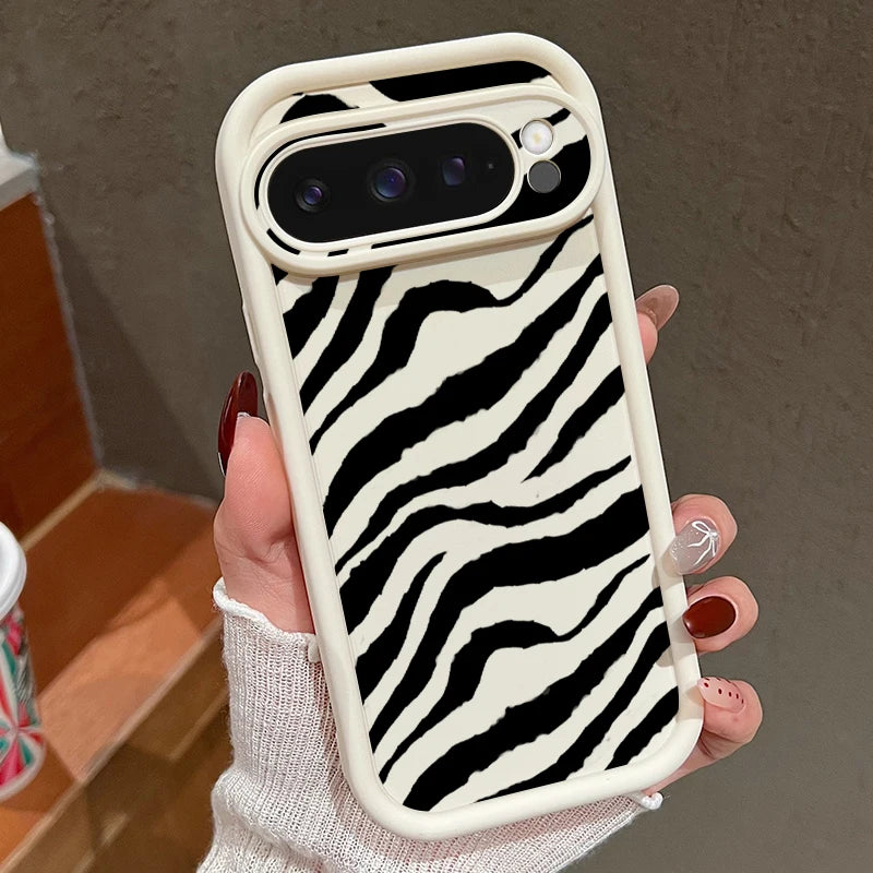 Cow Stripes Printing Soft TPU Phone Case For Google Pixel 8 Pro 8A 9 Pro XL Shockproof Silicone Back Cover For Pixel 9 8 Pro