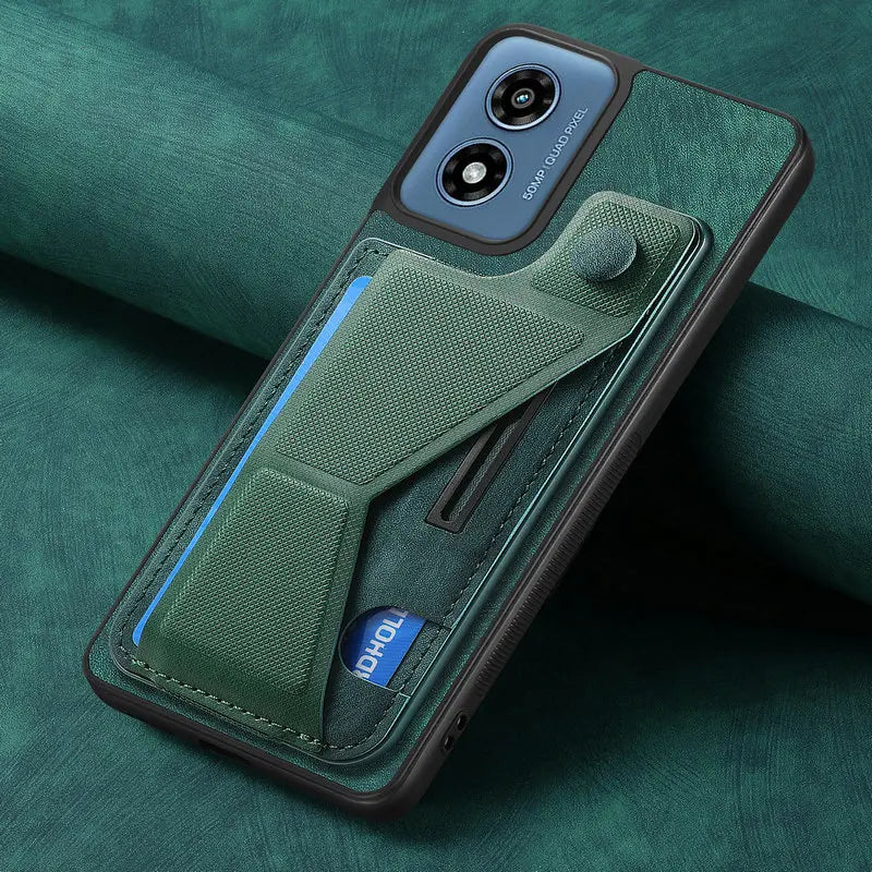 Leather Card Holder Capa for Motorola Moto G85 G55 G45 G35 G05 E15 S50 Neo Edge 60 Fusion Edge50 Pro 50 Neo 5G Bumper Back Case