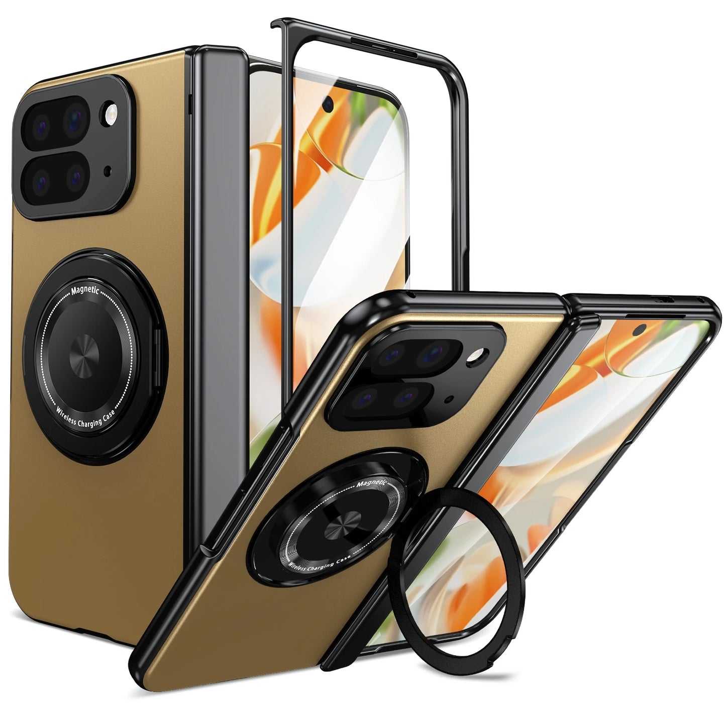 For Google Pixel 10 Pro Fold Case Luxury Armor Sanhelian Protective Shell With Magnetic Cover Finger Protective Film Funda