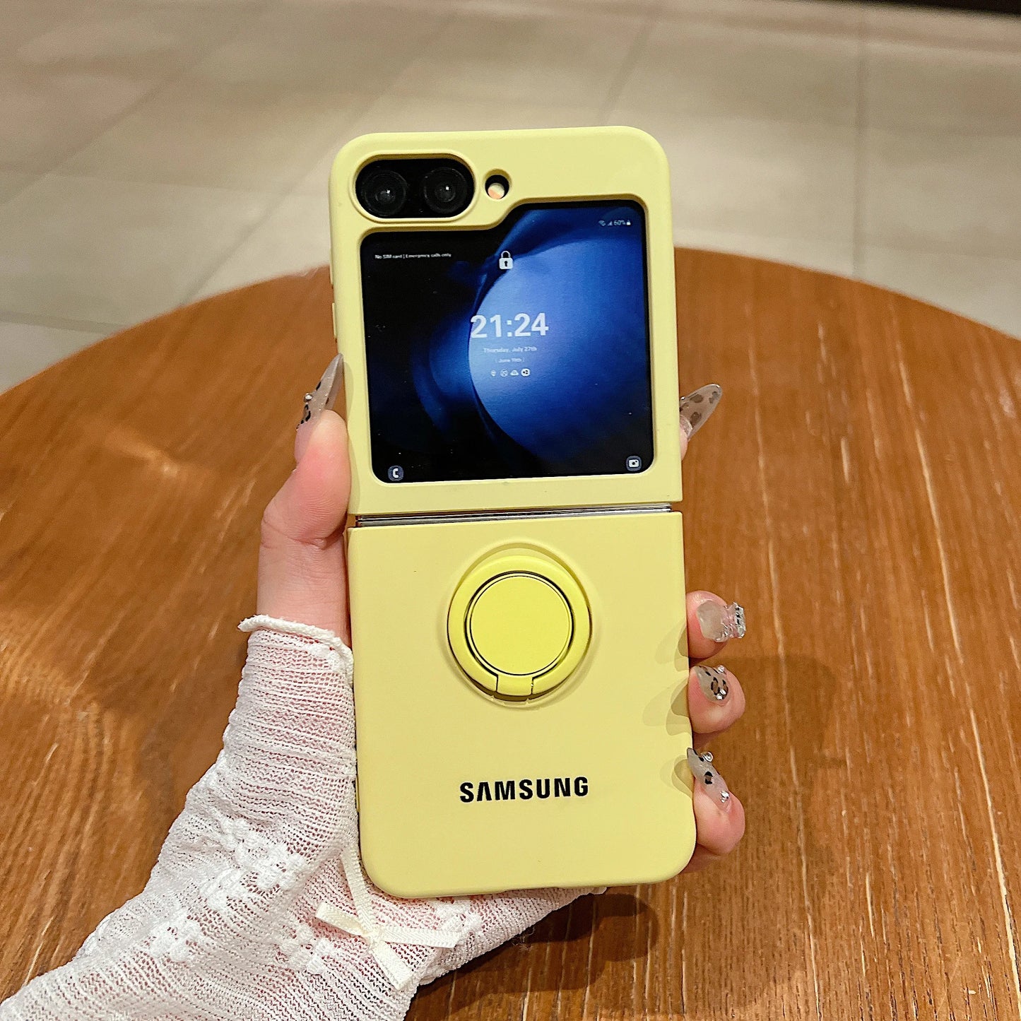 Luxury Official Candy Color Liquid Silicone  Ring Holder Phone Case Samsung Galaxy Z Flip 7 6 5 4 3 Shockproof Protective Cover