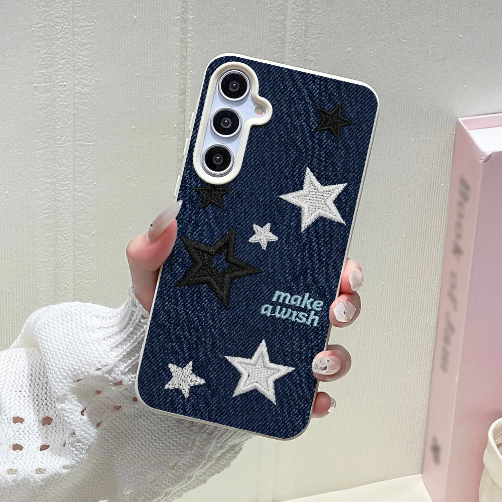 Star Phone Case For Samsung S26 Ultra A57 5G A56 5G S25 Ultra A37 A55 A17 A07 A26 S24 FE A05s Silicone Capinha Caha Shockproof