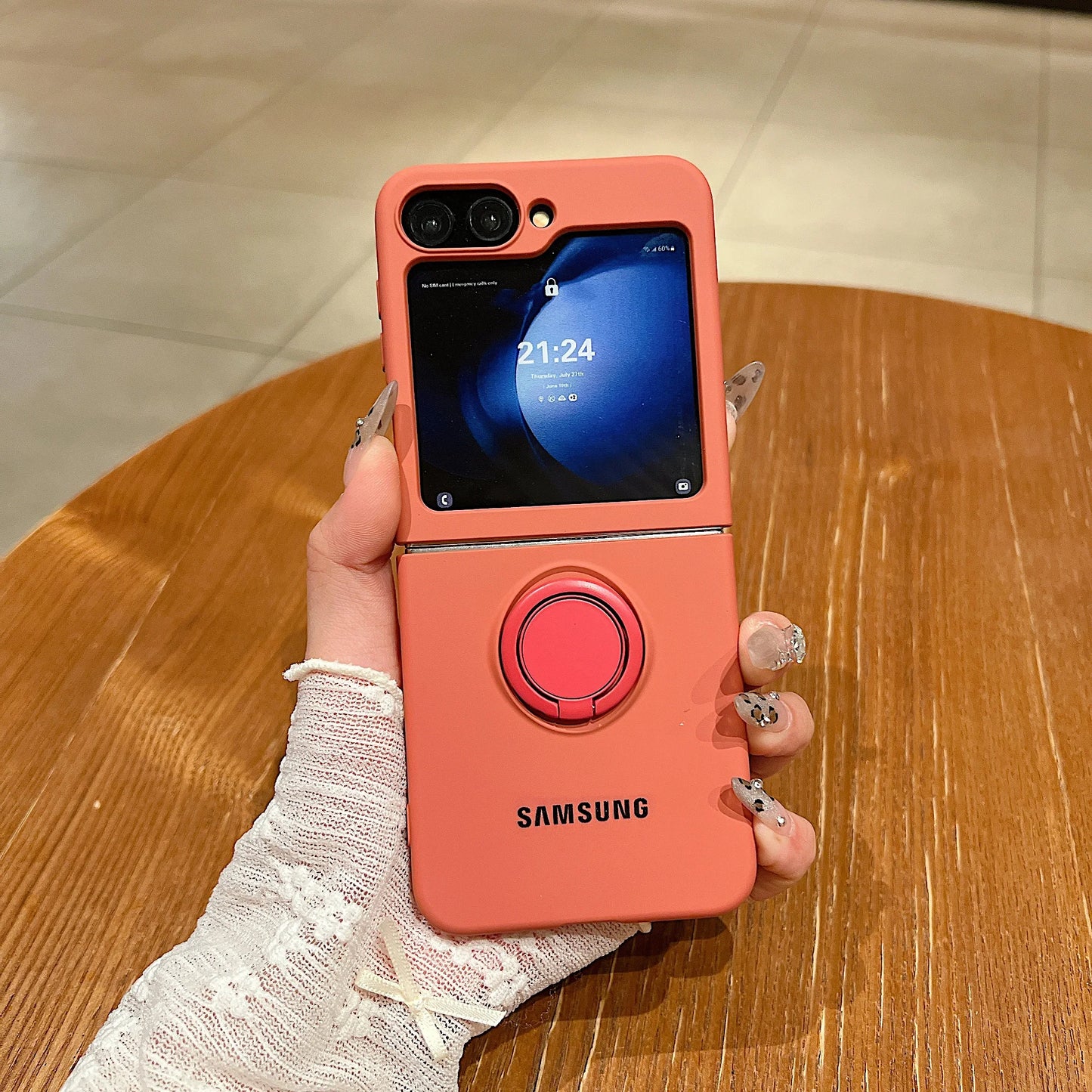 Luxury Official Candy Color Liquid Silicone  Ring Holder Phone Case Samsung Galaxy Z Flip 7 6 5 4 3 Shockproof Protective Cover