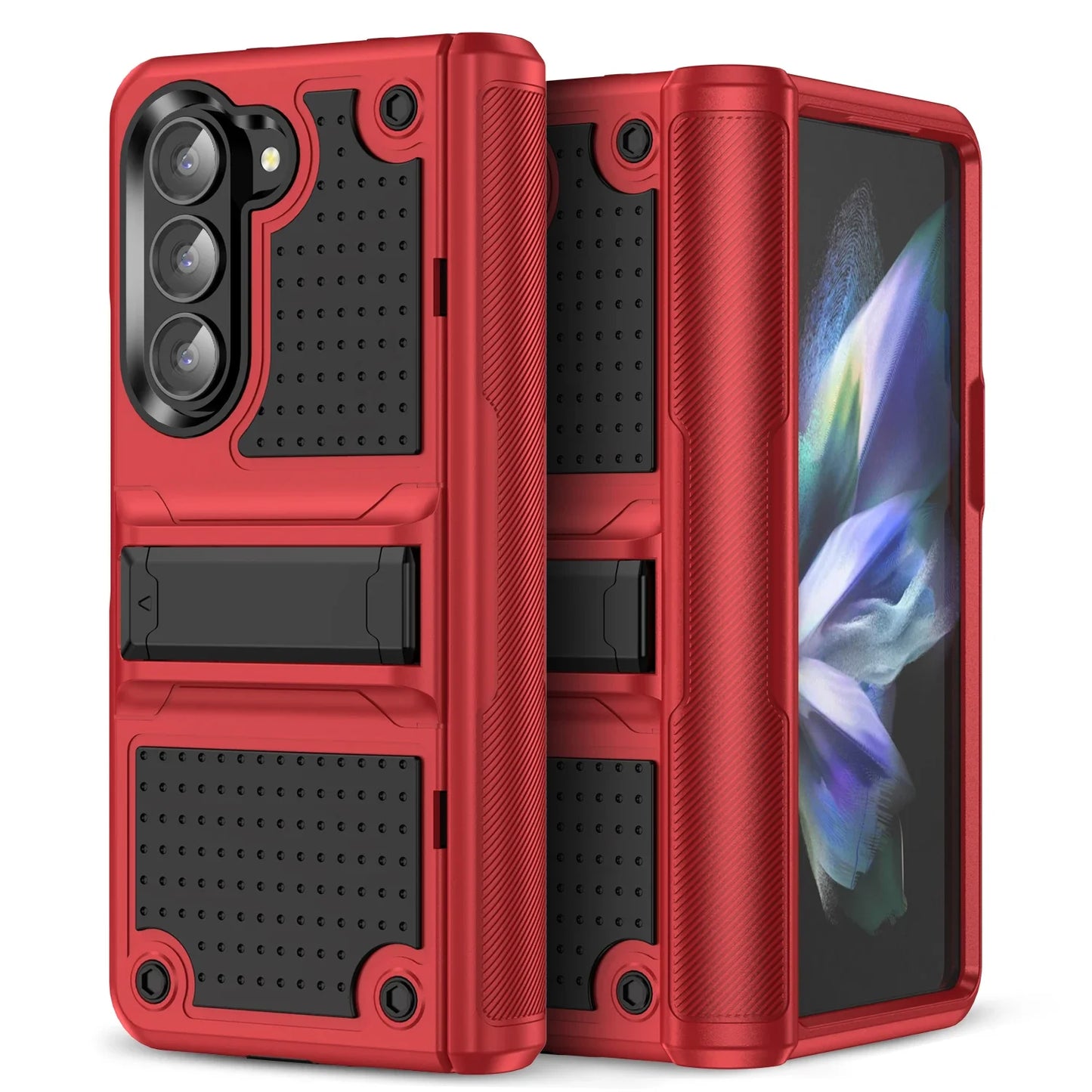 For Samsung Z Fold5 Fold5 Non-Slip Hinge Protection Phone Case for Samsung Galaxy Z Fold 5 5G Kickstand Armor Cover Coque