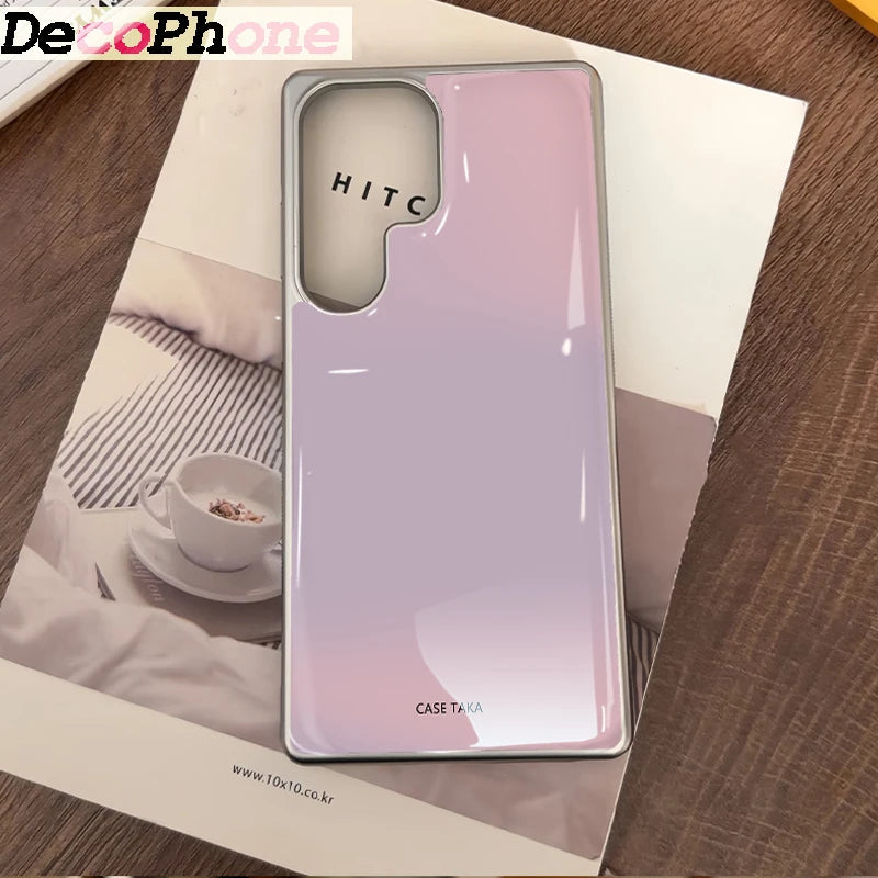ins Color gradient Epoxy Phone Case Anti-drop  FOR Samsung Galaxy 23/24/25/26 PLus FE ULTRA EDGE