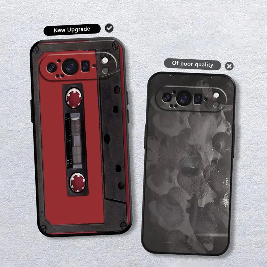 Case for Google Pixel 10A 8a 9a 7a 6 7 8 Pro 10 9 Pro XL 6a Funda Phone Cover Vintage Cassette