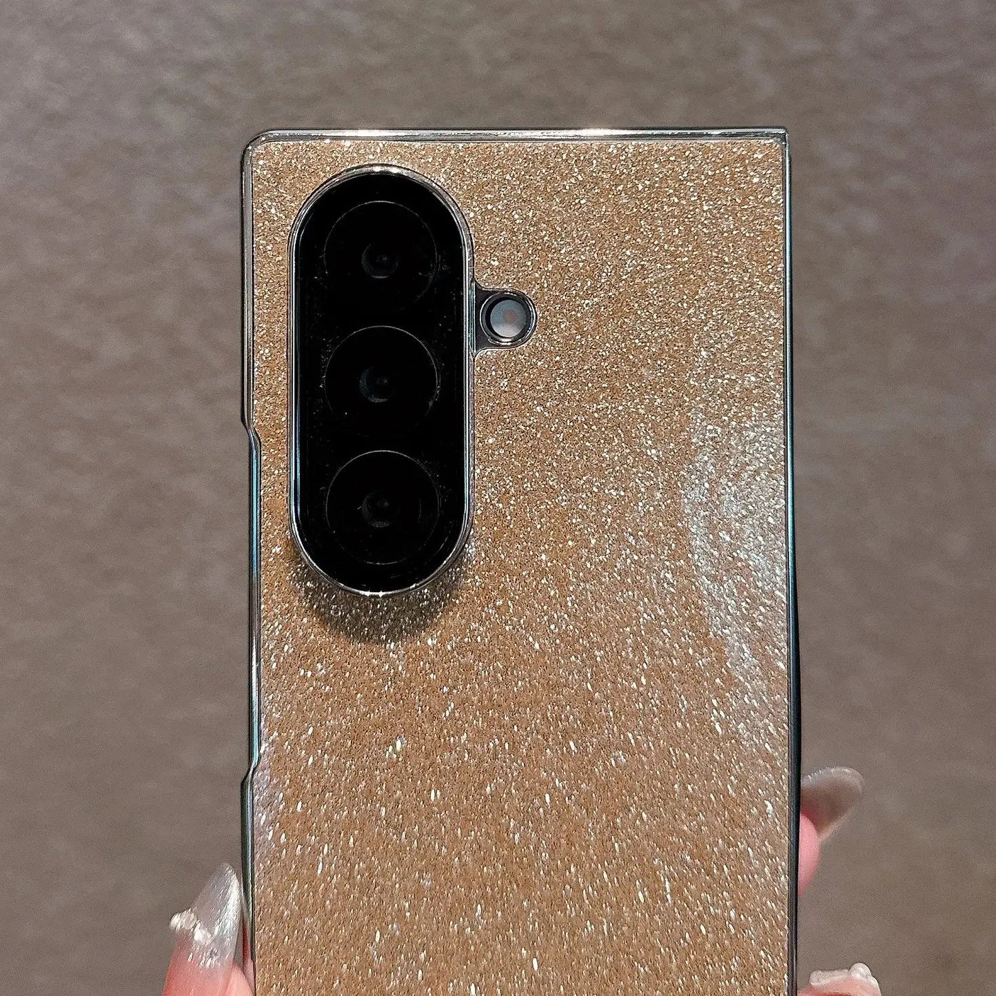 Luxury Plating Glitter Bling Phone Case For Samsung Galaxy Z Fold7 Fold 7 6 5 4 3 2 Shining Sparkle Shockproof Protection Cover