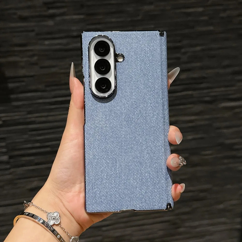 For Samsung Galaxy Z Fold 7 Case Luxury PU Leather Skin Magnetic Wireless Charging Protect Back Cover Case For Z Fold 7 6 Shell