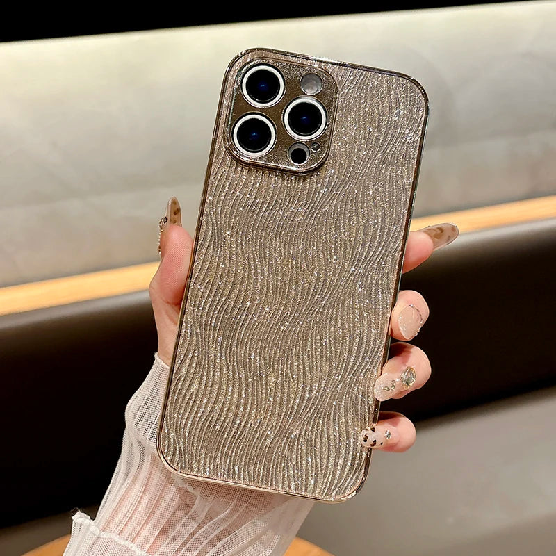 Glitter Rhinestone Shiny Shockproof Cover For Samsung Galaxy S23 FE S24 S25 Edge S24 Ultra Bling Sparkle Girls Pink Phone Case