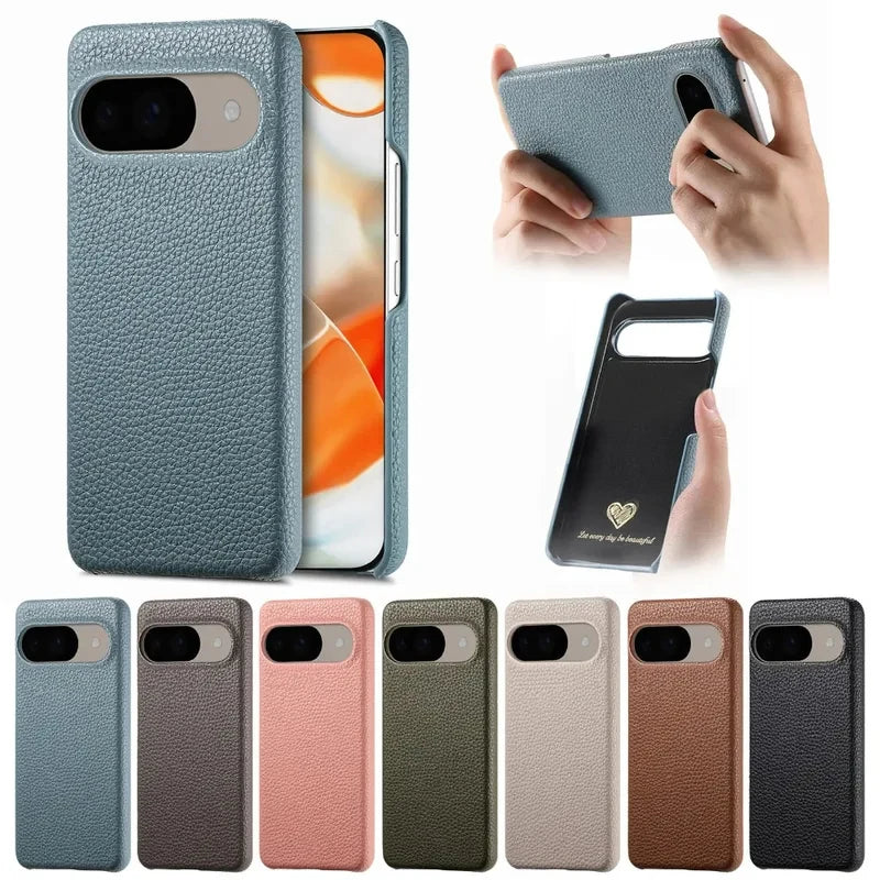 Please Select A Model To Purchase For Google Pixel 10 Pro XL 9A 8 Pro Business Litchi Pattern Leather Skin Friendly Case