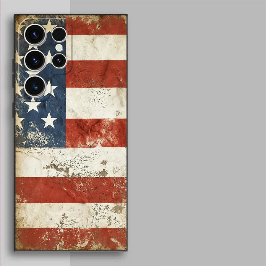 National Flag Pattern Case for Samsung Galaxy S26 S21 FE S20 S10 S9 S23 Note 20 Ultra 8 9 10 S24 Plus S25 Ultra Funda Phone