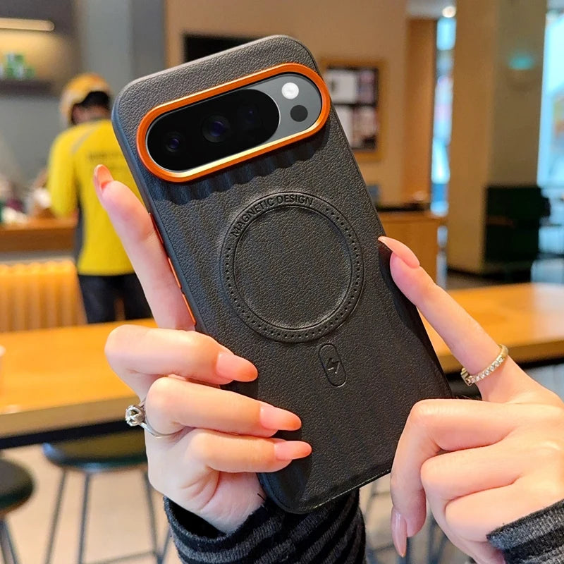 For Google Pixle 10 Pro XL, 9 Pro XL Magnetic Case ELVEV Shockproof Hard PC + Soft TPU Lightweight Phone Cover