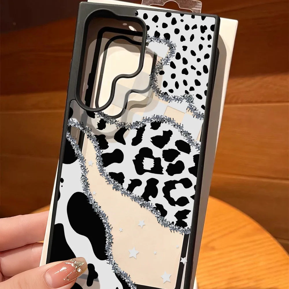 Soft Silicone Matte Phone Case For Samsung A56 5G A17 A16 A55 A54 A15 A07 A06 A36 A35 A26 A25 A05s A12 A13 A14 A34 Leopard Cover