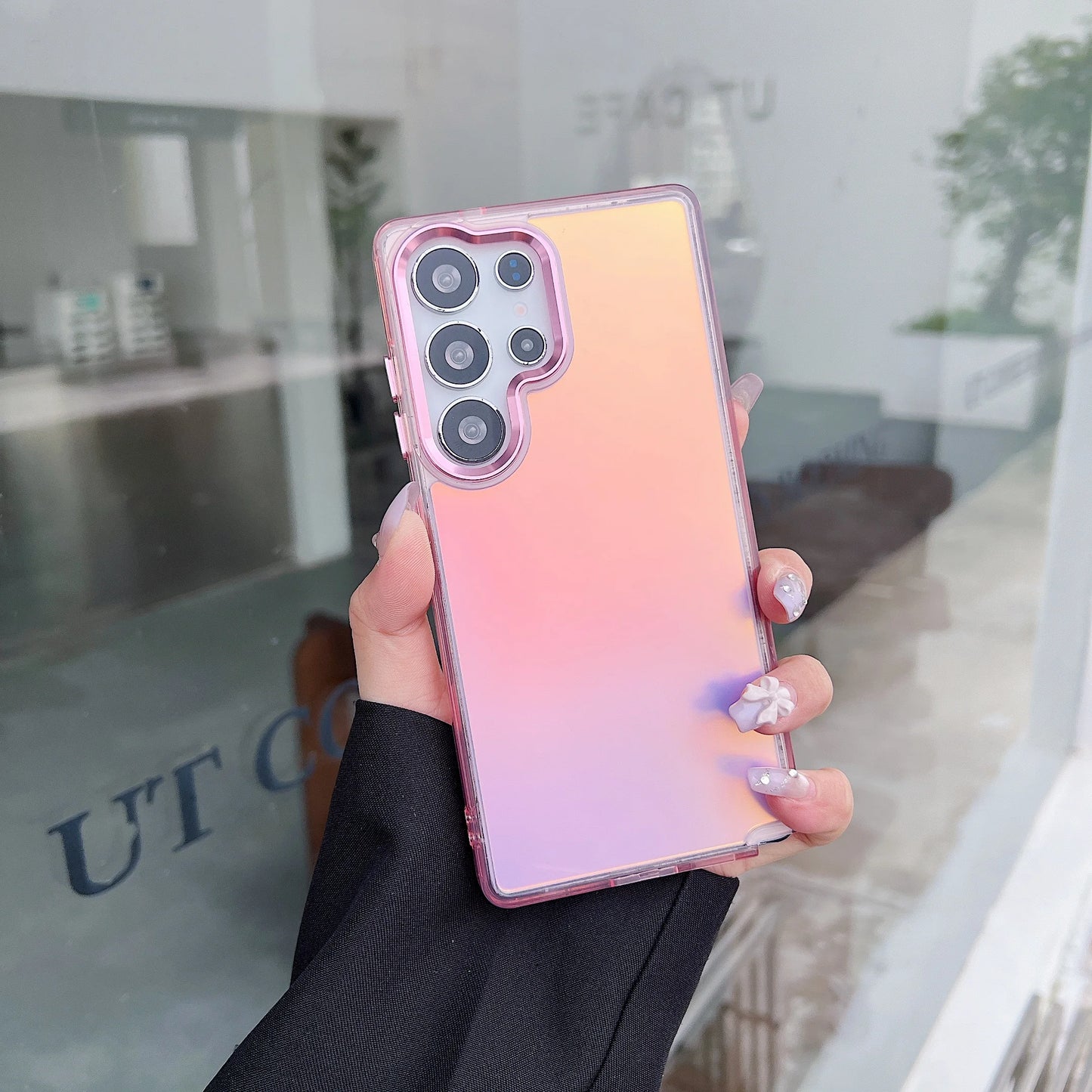 Laser Gradient Matte Shockproof Case For Samsung S26 S25 Edge S24 S23 Ultra Plus FE A17 A07 A56 A36 A26 A16 Anti-Scratch Cover