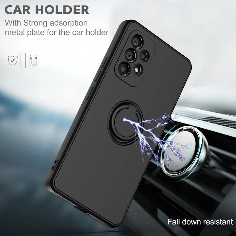 Case for Motorola Moto G9 Plus G9 Power G9 Play Moto One Fusion G60S G60 E30 E40 Luxury Magnetic Ring Holder Cover with lanyard