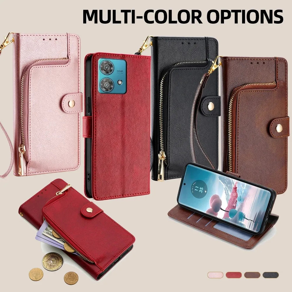 Flip Wallet Case For Motorola MOTO G Power Play 2020 2021 2022 2023 4G One 5G 2024 ACE Pure Macro Power Fusion Pro Plus Bag