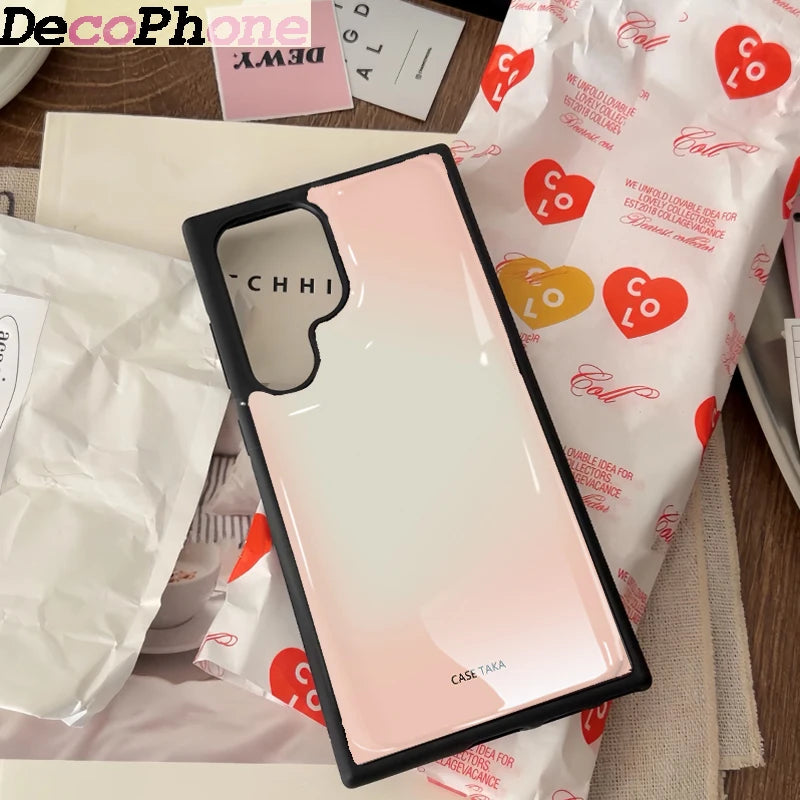 ins Color gradient Epoxy Phone Case Anti-drop  FOR Samsung Galaxy 23/24/25/26 PLus FE ULTRA EDGE