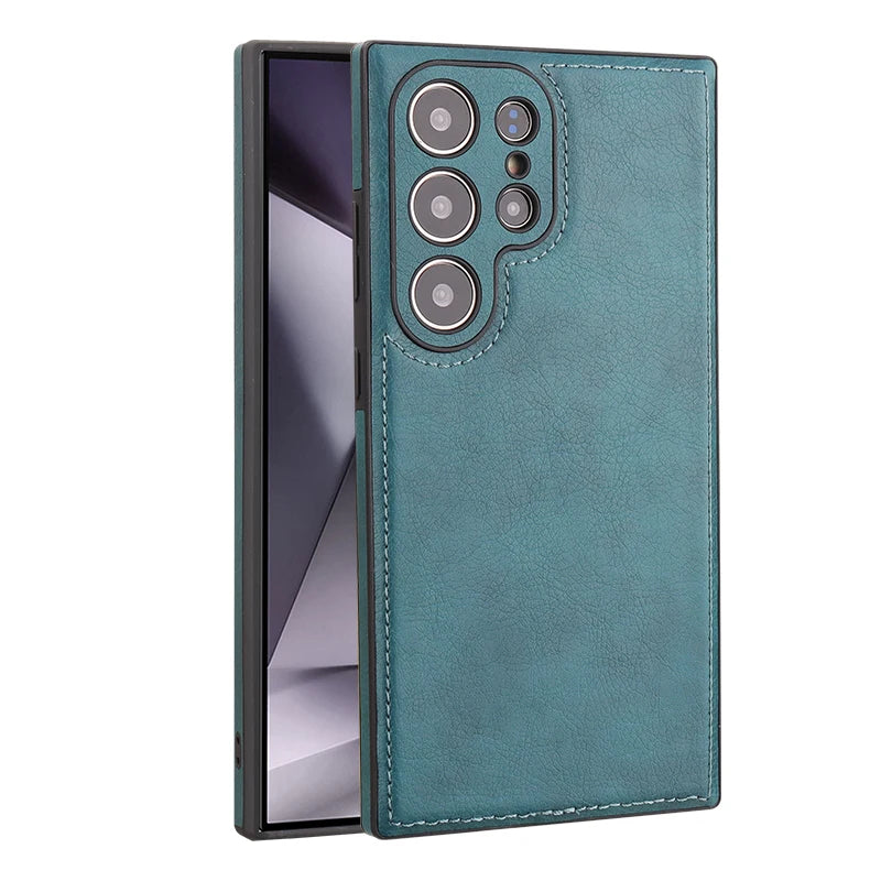 Soft Leather Phone Case for Samsung Galaxy S25 S24 S23 Ultra S22 Ultra Cases for Samsung Galaxy S24 Plus Shockproof Back Cover