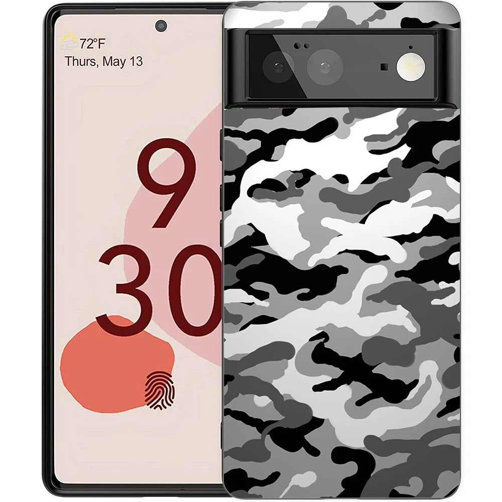 Camouflage Camo Phone Case Cover for Google Pixel 8 7 6 7A 6A Pro 5G Shockproof Silicone Soft 9 Pro XL 8 Pro 5G Shell Coque Bags