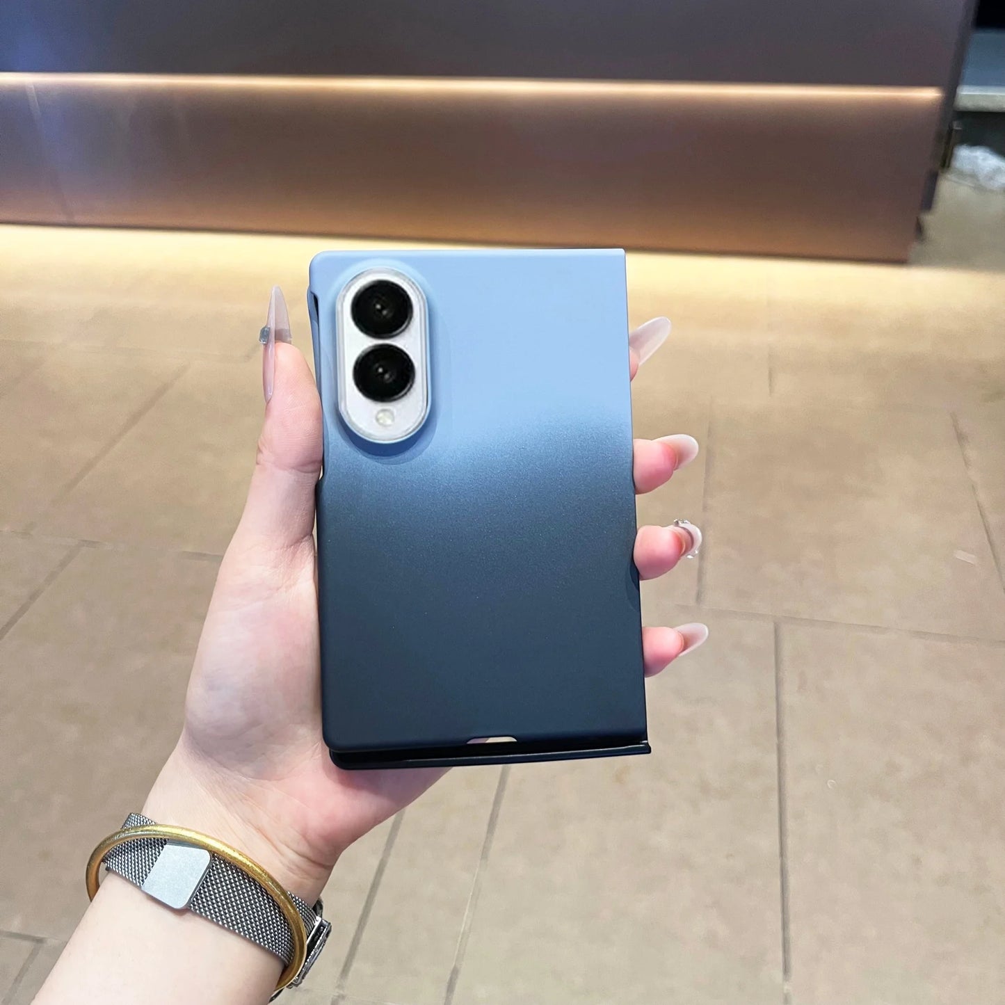 New Classic Korean Gradient Color Frosted Phone Case for Samsung Galaxy Z Fold 8 Wide Z Fold 8 Wide Shockproof Hard Cover