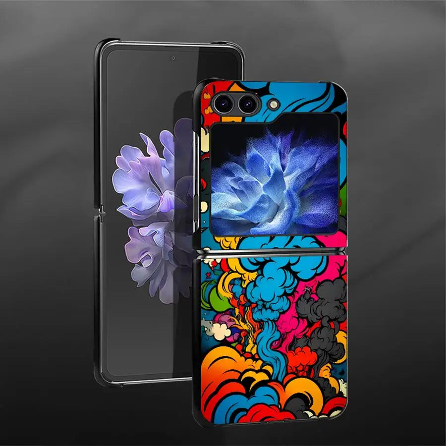 COLOR INK Graffiti Case for Samsung Galaxy Flip7 FE Flip6 Flip5 Z Flip 7 6 5 4 3 Flip4 Flip3 Back Phone Cover Funda