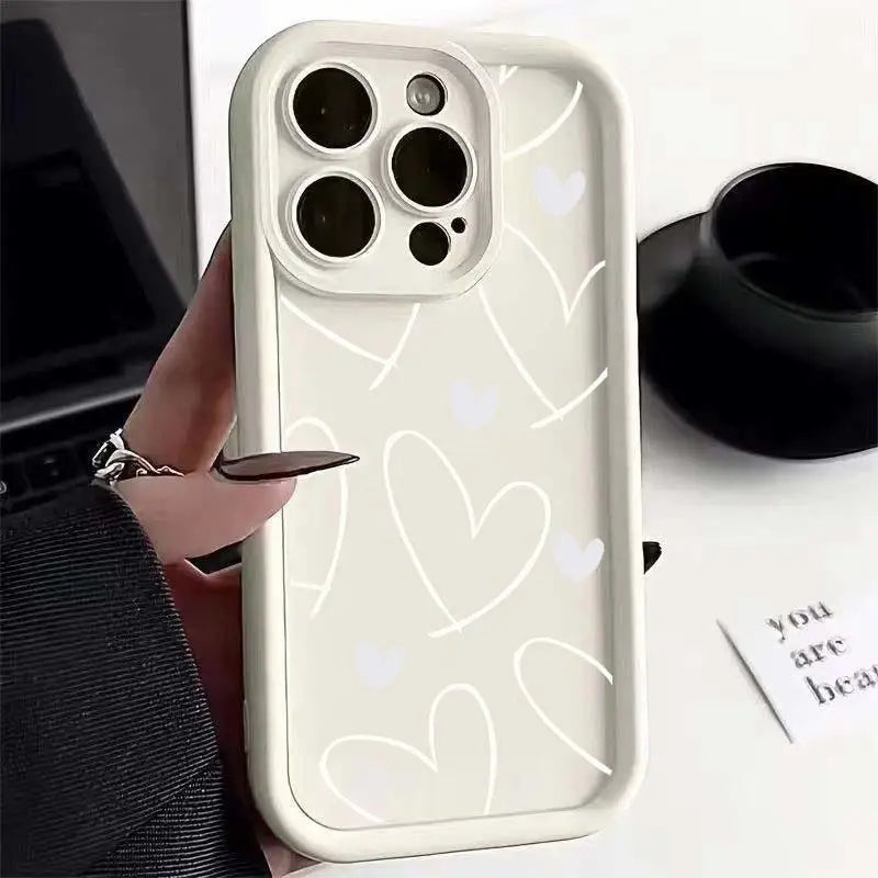 Motorola Edge 50 Fusion Colorful Love Heart Silicone Case For Moto 40 NEO Pro G84 G35 G85 5G G22 G32 G52 G30 G60 Shockproof Capa