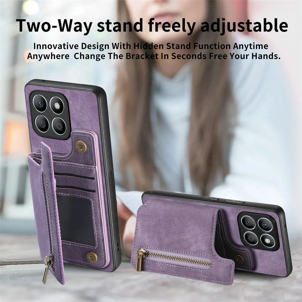 For Motorola Edge 60 Pro 5G Luxury Case Zipper Card Wallet Back Capa Motorola Moto Edge 60 Fusion 60s 60Pro Edge60 Leather Cover