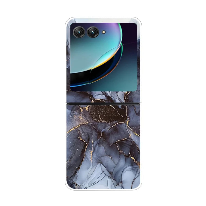 For Moto Razr40 Ultra 5G Case Plastic Wolf Lion Marble PC Hard Back Covers for Motorola Razr 40 Ultra Razr+ Razr4 2023 Capa