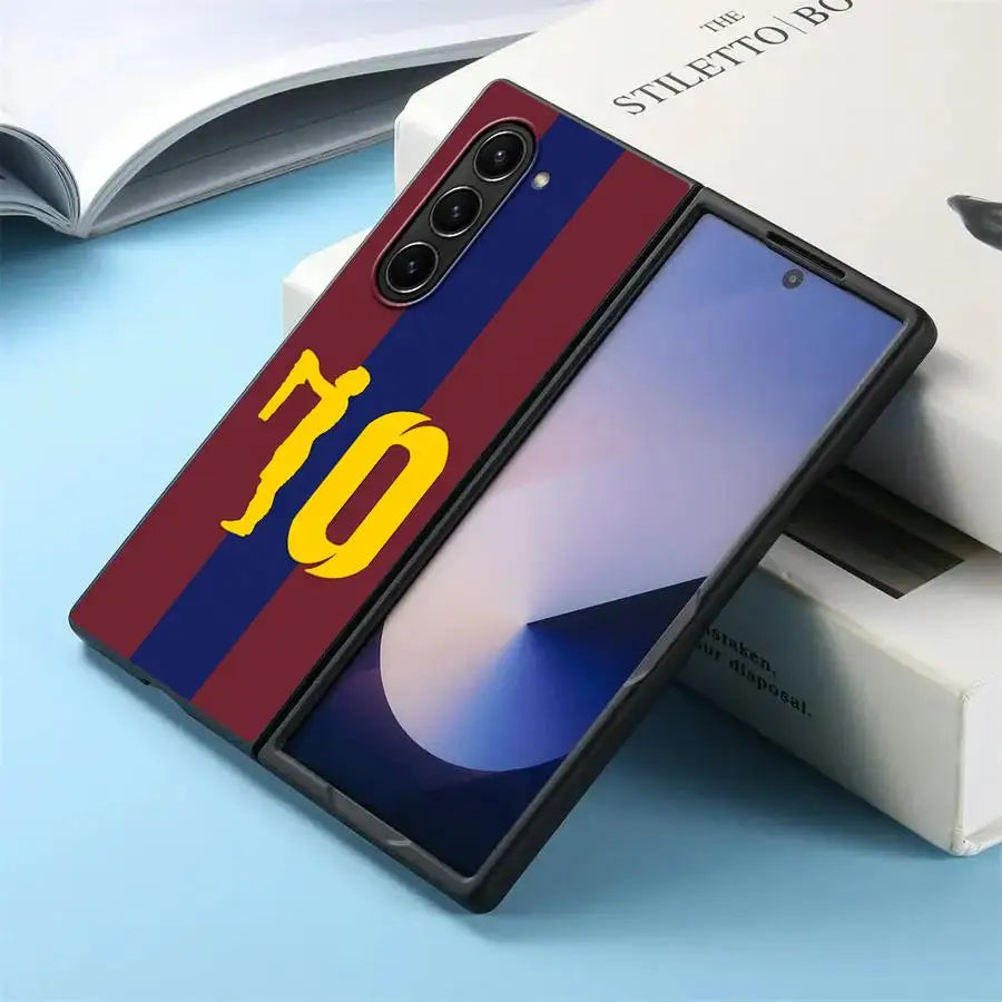 Cool Football Number Case for Samsung Galaxy Z Fold 7 6 5 4 3 ZFold6 ZFold3 ZFold5 ZFold4 ZFold7 Back Phone Cover