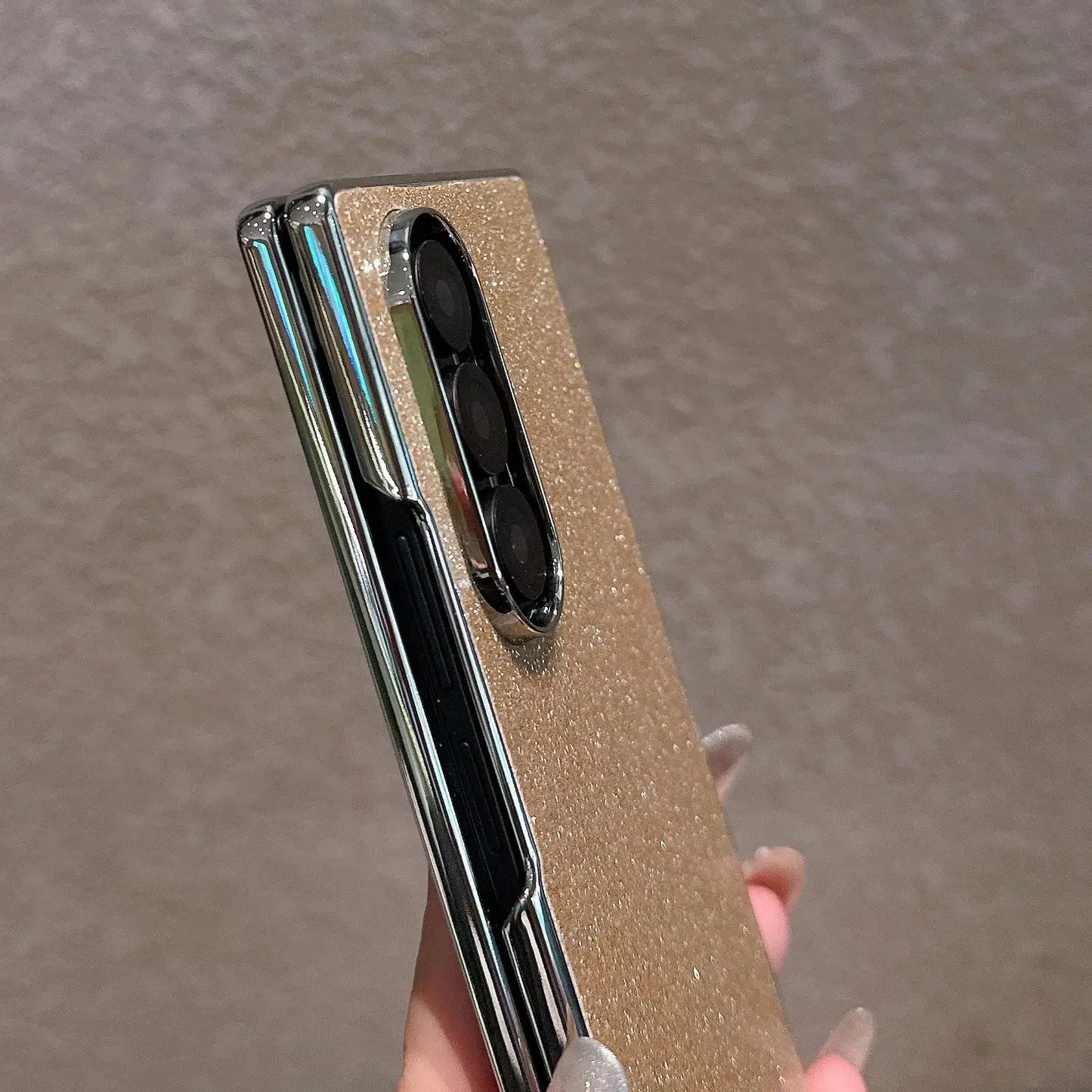 Luxury Plating Glitter Bling Phone Case For Samsung Galaxy Z Fold7 Fold 7 6 5 4 3 2 Shining Sparkle Shockproof Protection Cover