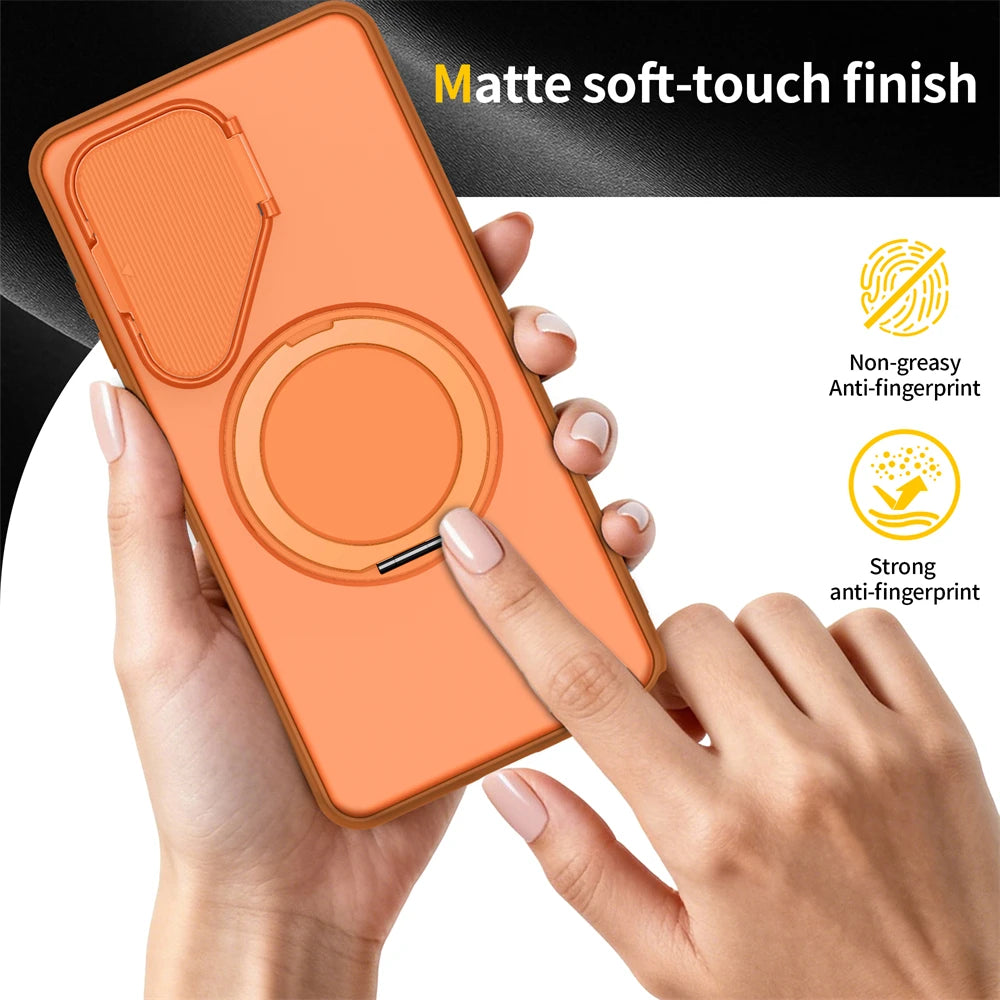 Camera Stand Bracket Protect Magnetic Case for Samsung Galaxy S26 Ultra S25 S24 Plus Edge A07 A17 A57 A36 A56 A16 A26 Cover
