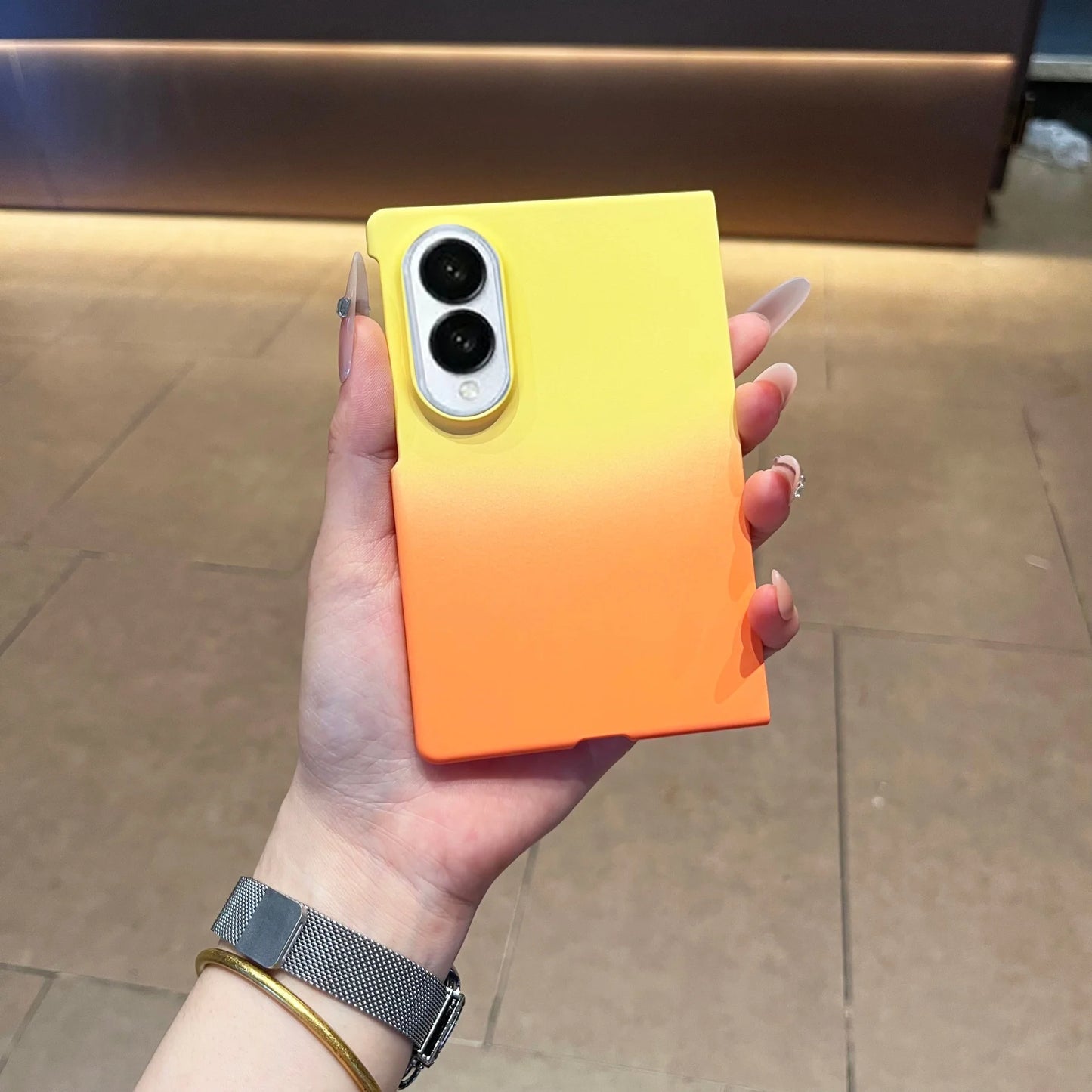 New Classic Korean Gradient Color Frosted Phone Case for Samsung Galaxy Z Fold 8 Wide Z Fold 8 Wide Shockproof Hard Cover