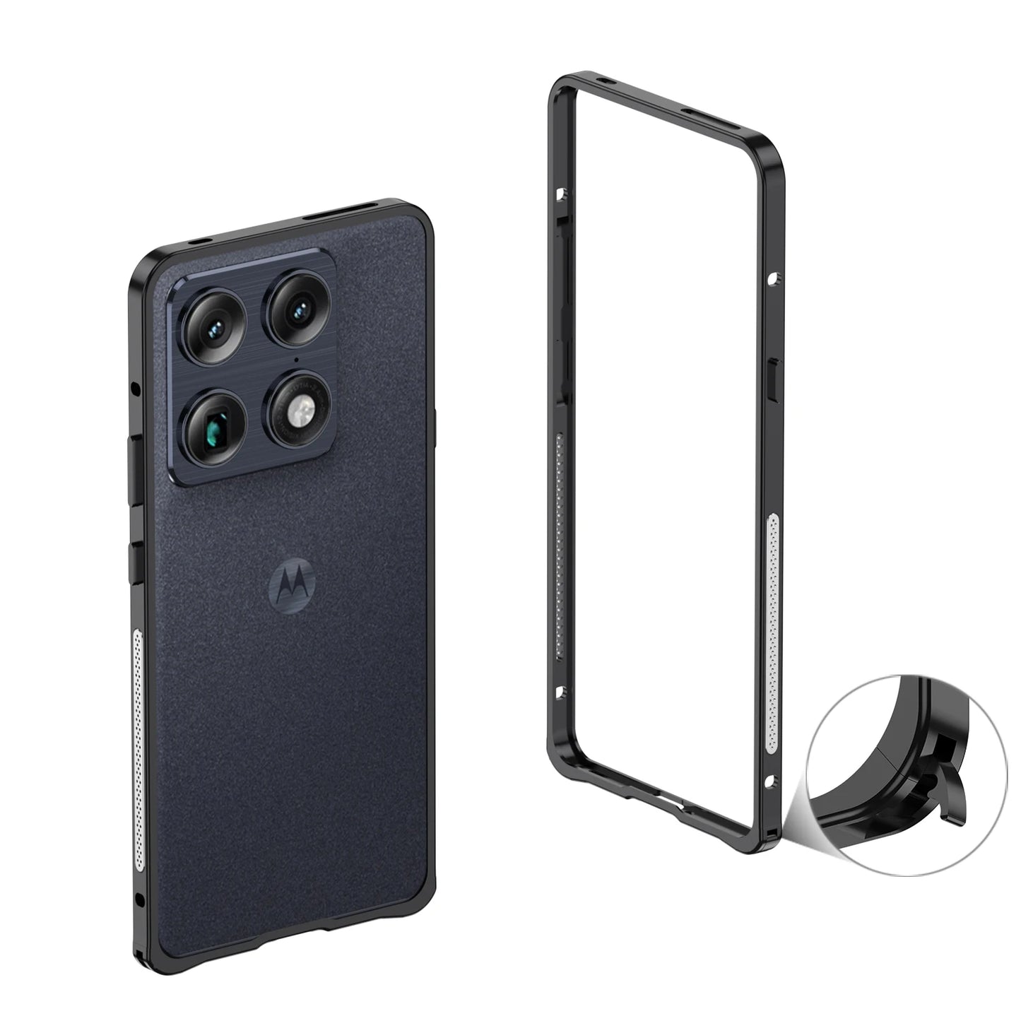 Case For Motorola Signature MOTO X70 Air Pro Luxury Aluminum Alloy Frame Case Shockproof Bare-skin feel For Motorola Edge70