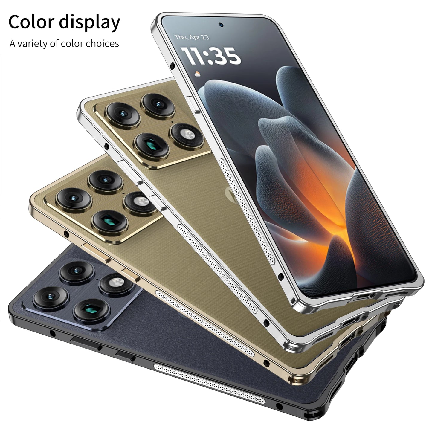 Case For Motorola Signature MOTO X70 Air Pro Luxury Aluminum Alloy Frame Case Shockproof Bare-skin feel For Motorola Edge70