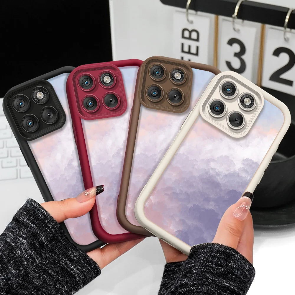 Texture Clouds Phone Case For Motorola Edge 70 60 50 40 Pro Ultra Fusion Stylus Neo 4G 5G Staircase Soft Cover