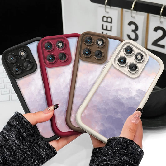 Texture Clouds Phone Case For Motorola Edge 70 60 50 40 Pro Ultra Fusion Stylus Neo 4G 5G Staircase Soft Cover