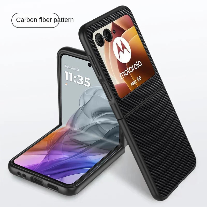 Luxury Premium Leather Cover For Motorola Razr 50 Ultra Moto Razr50 50Ultra 2024 Razr40 2023 Shockproof Hard Plastic Phone Case