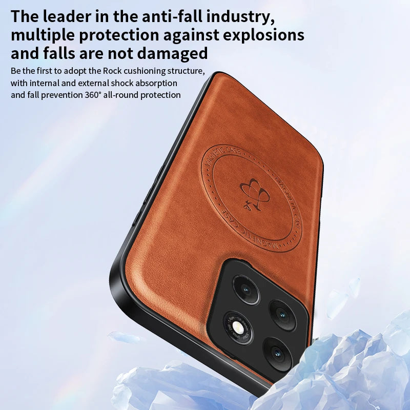 For MOTO G86 G85 G64 G84 G67 Power G75 5G Holder Lens Protection Soft Phone Case Magnetic Wireless Charging Leather Cover Cases