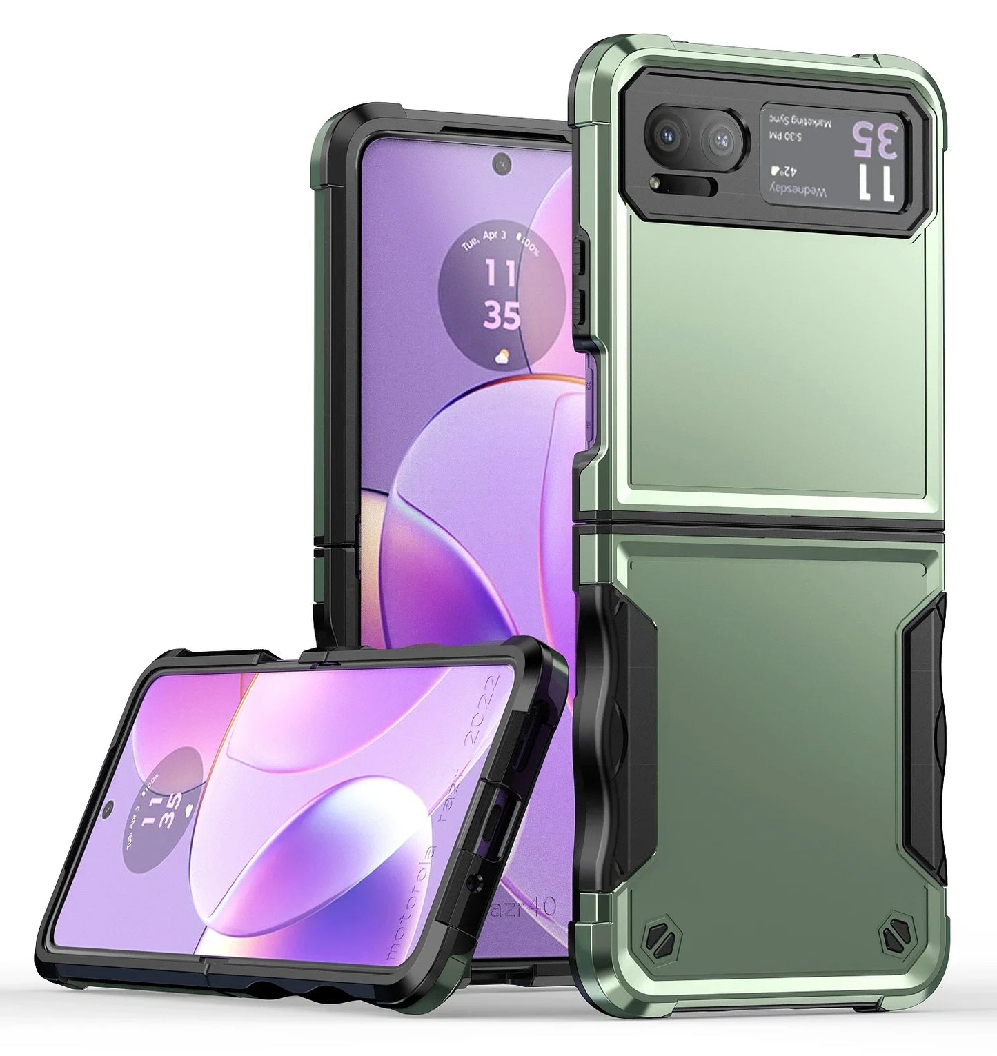 for Motorola Moto Razr 40 Case Luxury Soft Silicone Edges Hard Armor Shockproof Cute Folding Phone Cover MotorolaMotoRazr40