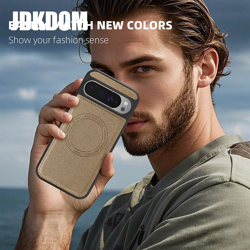 JDKDOM Dermatoglyph Magnetic Shockproof Phone Case For Google Pixel 10 9 Pro XL Cover For Google Pixel 9A 8 Pro