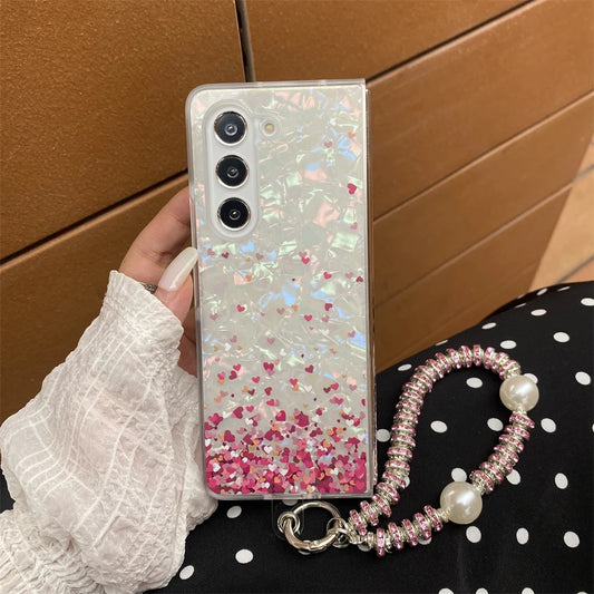 for Samsung Galaxy Z Fold 7 5G Hard PC Phone Case Floral Shell for Z Fold 7 6 5 4 3 Drop-Proof Protective Cover