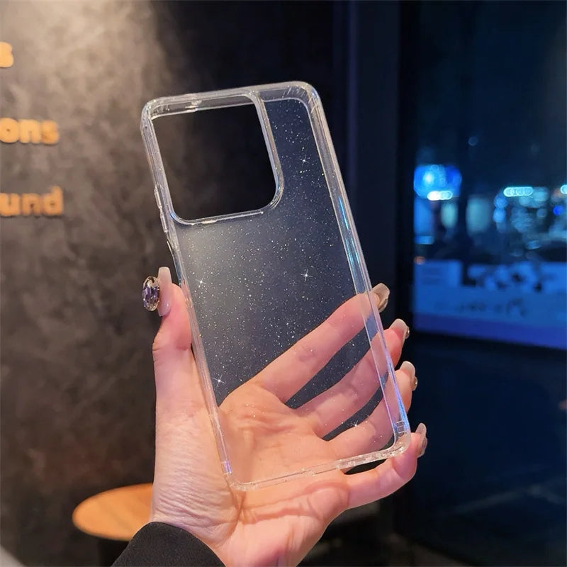 Simple Slim Glitter Bling Wireless Charging Magnetic Case For Motorola Moto G Stylus Powet Play 5G 2024 2025 Soft TPU Back Cover